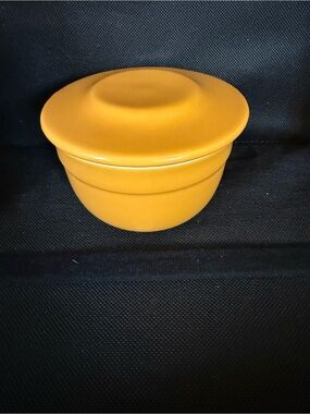 Emile Henry Yellow Crock Butter Keeper Bowl Bell 16.10 Modele Depose 7oz. OSK